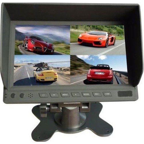 MX2037 Oto Görüş Kamerası 7'' TFT LCD Monitör Su Geçirmez Servis Araçları için 4 Kameralı Sistem