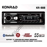 KONRAD KR-888 4X55 WATT ÇİFT USB SD/FM/MMC  BLUETOOTH OTO TEYP