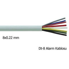 FİLONLİNE DT-8 ALARM KABLOSU 1000V DT8 DİAFON 8x0.22 3 METRE DİAFON ALARM KABLOSU