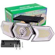 POWERMASTER W774A SOLAR GÜNEŞ ENERJİLİ  ÇİFT KANATLI 254 SMD LEDLİ 3 MODLU BEYAZ İNDÜKSİYON LAMBASI