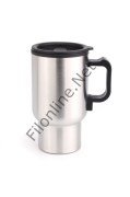 ELECTRIC MUG 140Z 12V 450ML ELEKTRİKLİ ARAÇ İÇİ PASLANMAZ ÇELİK SEYAHAT ISITMA OTO ÇAKMAKLI ISITICI 