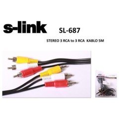 S-Lınk Sl-687 3Rca To 3Rca 5Mt Kablo
