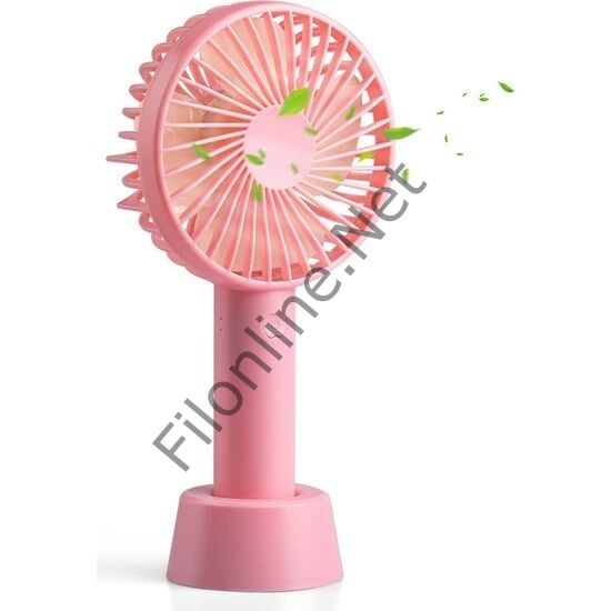 FİLONLİNE SS-2 MİNİ ŞARJLI STANDLI PEMBE EL VANTİLATÖRÜ 3 KADEMELİ MASA ÜSTÜ USB TAŞINABİLİR FAN