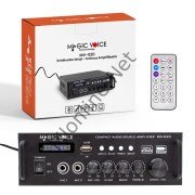 MAGIC VOICE MV-520 15 WATT USB / SD / BLUETOOTH  İKİ MİKROFON GİRİŞLİ TRAFOSUZ AMPLİFİKATÖR