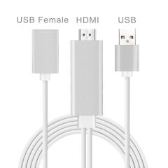 USB HDTV CABLE 1000MM MiraScreen MHL USB HDMI Kablo L6M-2M