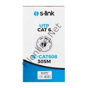 S-LINK SL-CAT608 305 METRE GRİ UTP CAT6 KABLO