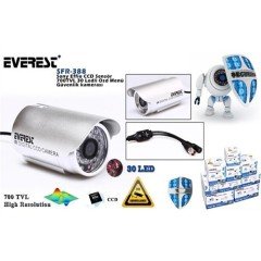 EVEREST SFR-388 GÜVENLİK KAMERASI 6MM 700TVL 30 LEDLİ OSD MENÜ SONNY  CCD SENSÖR GÜVENLİK KAMERASI