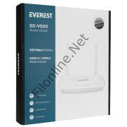 EVEREST SG-V500 2.4GHz 300MBPS WI-FI ADSL2+/VDSL2 2*5DBİ ANTENLİ KABLOSUZ MODEM ROUTER