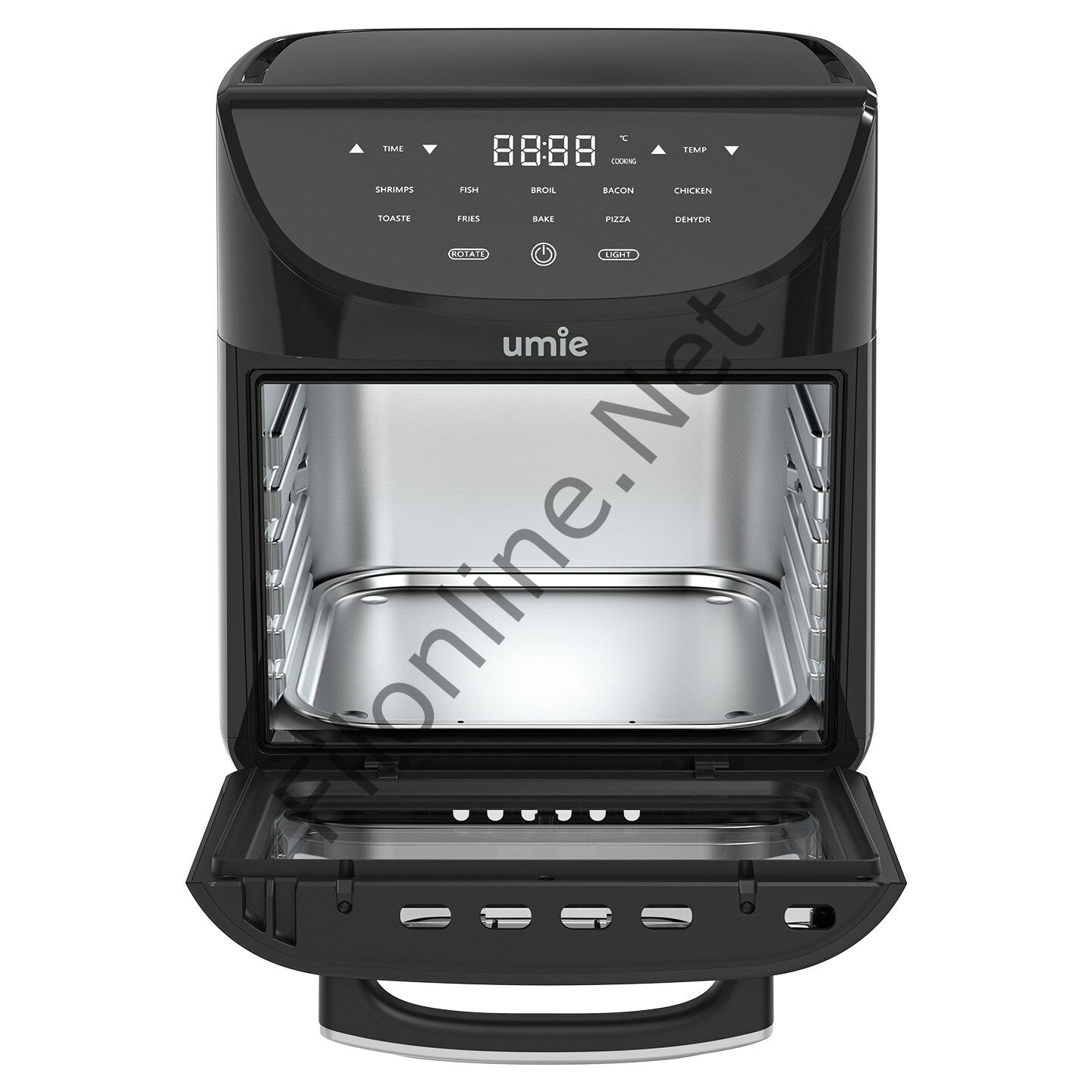 UMIE FR12 12L SİYAH 1800W LED DİJİTAL GÖSTERGELİ COMBO OVEN AIRFRYER/FRİTÖZ