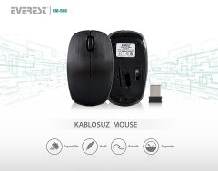 EVEREST SM-506 MOUSE KABLOSUZ OPTİK 2.4GHZ MOUSE