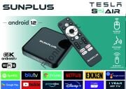 SUNPLUS TESLA S2 AIR ANDROID 12 BOX 16GB HAFIZA 2GB RAM DAHİLİ BLUETOOTH 4K ANDROID TV