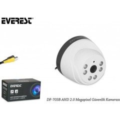EverestDf-703B Dome Güvenlik Kamerası 2.0 Megapixel 3.6Mm Lens 5Mm*6 Ledli Gece Görüşlü Kamera