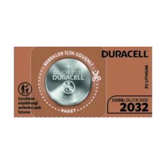 DURACELL 2032 PİL 3V 1'Lİ DÜĞME PİL LİTYUM PARA PİL