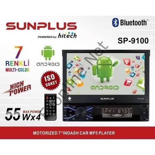 SUNPLUS SP-9100 7'' INDASH USB / BLUETOOTH /  ANDROID / 1+16 GB GOOGLE PLAY OTO TEYP