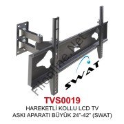 SWAT TVS-19 BÜYÜK 24''-42'' HAREKETLİ KOLLU KİLİTLİ DUVAR LCD TV ASKI APARATI