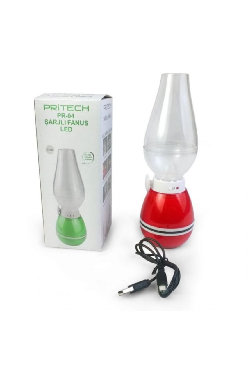 PRİTECH PR-04 LED LAMBA 0.4W ÜFLEYEREK YANIP SÖNEN USB'DEN ŞARJLI IŞIK AYARLI FANUS LED LAMBA