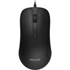 PHILIPS SPK 7214 MOUSE 1000DPI USB ERGONOMİK TASARIM SİYAH MAT KAPLAMA KABLOLU MOUSE