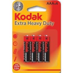 Kodak Extra Heavy Duty Pil İnce Kalem Pil AAA x4 1.5V Blisterli 4'lü