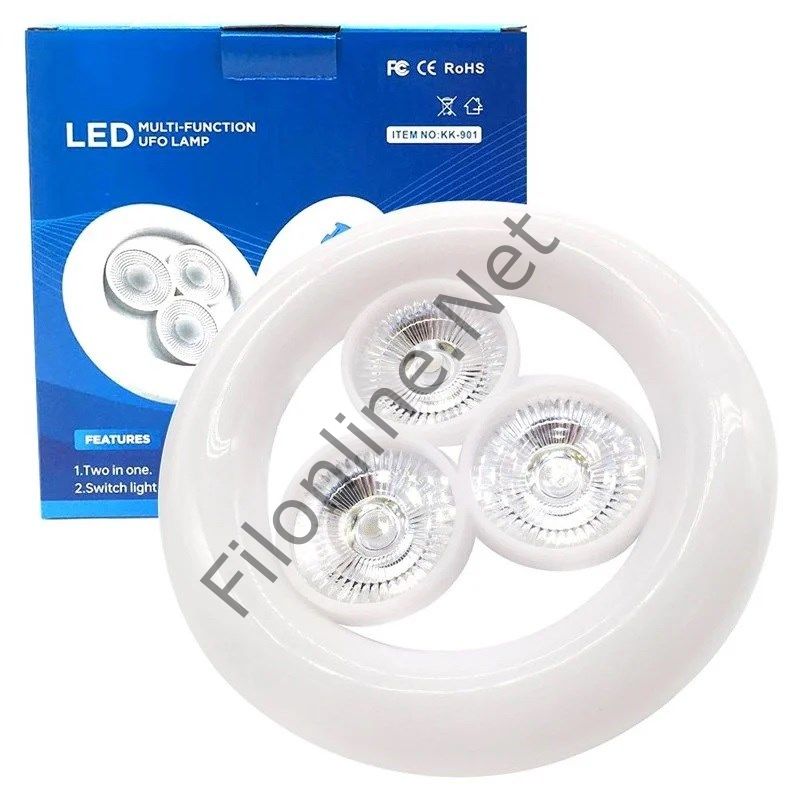 POWERMASTER KK-901 BEYAZ E27 DUY 36 WATT 3'LÜ UFO LED LAMBA 6722