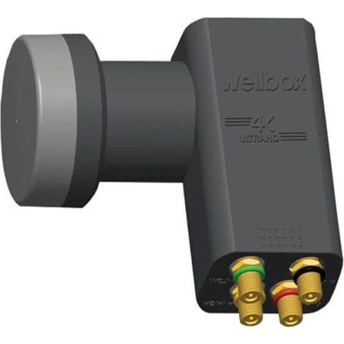 WELLBOX WXL-104 LNB DÖRTLÜ 4 ÇIKIŞLI 3D READY 24K GOLD FULL HD 1080P  QUAD PREMIUM SERIES DÖRTLÜ LNB