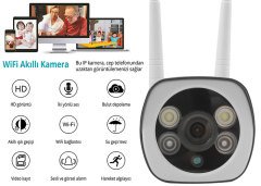 EVEREST DF-803W GÜVENLİK KAMERASI 2.0MP 1080P HD LENS 3.6MM IP SMART WİFİ NETWORK TF CARD  KAMERA