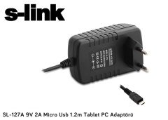 S-LINK SL-127A ADAPTÖR 9V 2A MICRO USB 1.2M TABLET PC ADAPTÖRÜ