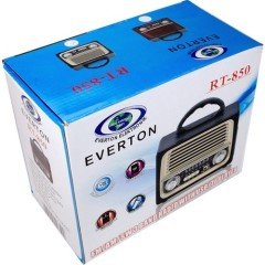 EVERTON RT-850 RADYO USB-SD-TF-MP3-BLUETOOTH-FM-AM-SW-SES KAYIT  MÜZİK KUTUSU NOSTALJİK ŞARJLI RADYO