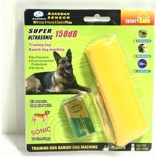 AOKEMAN AD-100 KÖPEK KOVUCU SÜPER ULTRASONİK SENSÖR 50 METRE MESAFE 150DB LED IŞIKLI KÖPEK KOVUCU