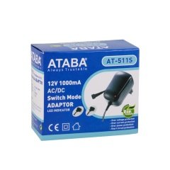 ATABA AT-511S ADAPTÖR 12V 12VA 1000MA 100-240V 60/ 50HZ AC LED GÖSTERGELİ SWİTCH MOD ADAPTÖR