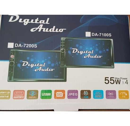 DIGITAL AUDIO DA-7100S Oto Teyp 7'' 16:9 TFT/USB/SD/BT/JPG Uzaktan Kumandalı Double Oto Teyp