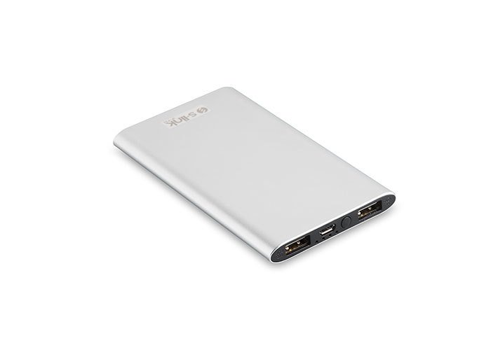 S-LINK IP-P22 POWERBANK 4000MAH 1-2A  DC 5V/1A ALÜMİNYUM SLİM TAŞINABİLİR PİL ŞARJ CİHAZI GÜMÜŞ