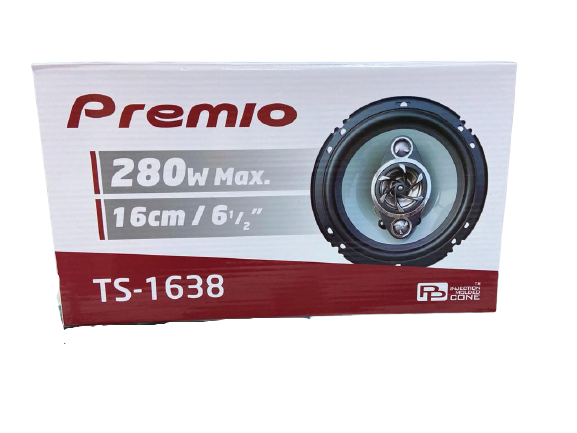 PRREMIO TS-1638 OTO HOPARLÖR 280 WATT 93DB 4 OHMS 16CM 6 1/2''  OTO HOPARLÖR