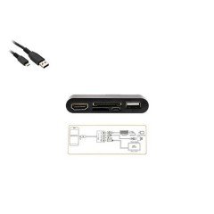 S-link MHL-88 MHL Çevirici Adaptör OTG + Kart Okuyucu Galaxy S3/S4/S5/Note2/3/4