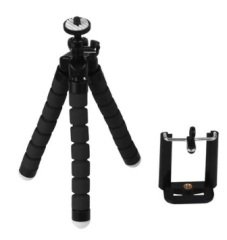 Ahtapot Tripod Kamera Cep Telefonu Tripodu Stand Tutucu Çubuğu ( Siyah )