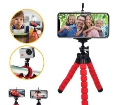 Filonline Ahtapot Tripod Kamera Cep Telefonu Tripodu Stand Tutucu Çubuğu ( Kırmızı )