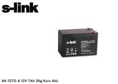 S-Link Ak-1270-A Akü 12V 7Ah 2Kg Kuru Akü