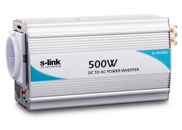 S-LINK SL-INV2450 İNVERTER 500W DC24V-AC24V-AC230V USB 2A İNVERTER
