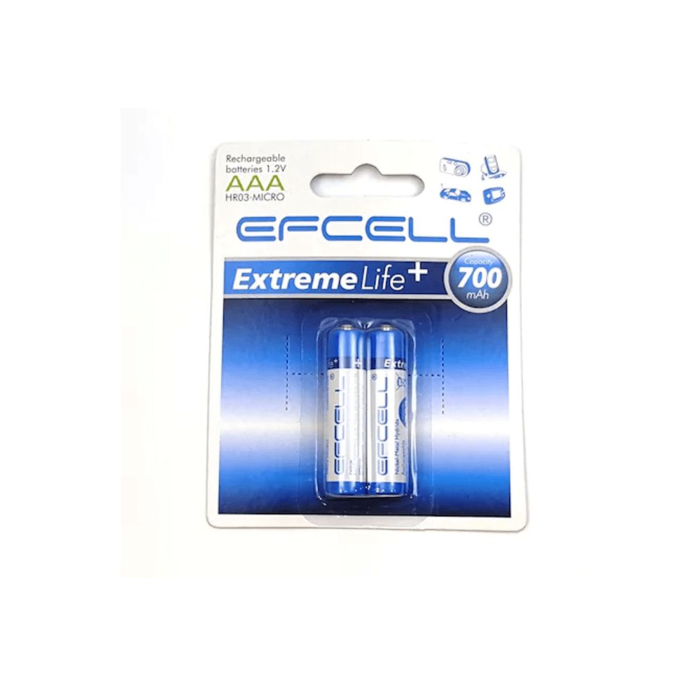 EFCELL  HR03-MICRO PİL 700 MAH ŞARJ EDİLEBİLİR AAA 1.2V NI-MH 1'Lİ İNCE KALEM PİL