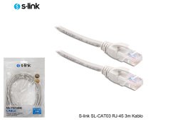 S-LINK SL-CAT03 CAT5 NETWORK KABLOSU 3 METRE RJ-45 100/1000MBPS CAT5 AĞ KABLOSU