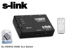 S-LINK SL-HSW33 SWITCH KUMANDALI 1080P HDMI 3'LÜ SWITCH