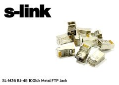 RJ-45 100'LÜK METAL FTP JACK RJ-45 CAT5 S-LINK SL-M36