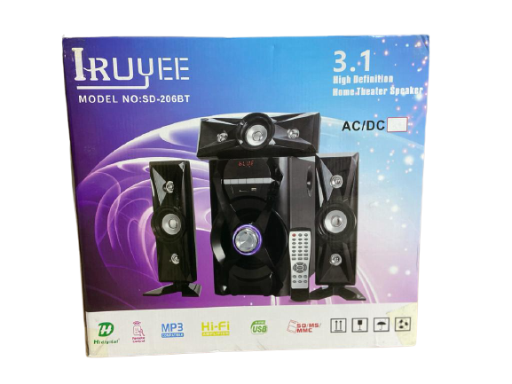 IRUYEE SD-206BT 3+1 SES SİSTEMİ MP3/USB/SD/MS/MMC Hİ-Fİ UZAKTAN KUMANDA KONTROLLÜ SES SİSTEMİ