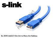 S-LINK SL-3010 DATA KABLOSU 3.0 1.5M DATA MİCRO USB KABLOSU