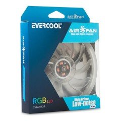 EVERCOOL CS1230RGB KASA FANI 7 RENKLİ 120x120x25MM 18 LEDLİ KASA SOĞUTUCU FAN