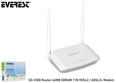 EVEREST SG-V300 MODEM 64MB 2.4GHZ 300MBPS SDRAM 11N ROUTER VDSL2/ADSL2+ MODEM