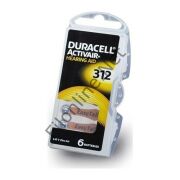 DURACELL 312 NUMARA KULAKLIK İŞİTME CİHAZI PİLİ 6'LI KULAK PİLİ