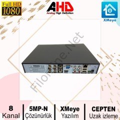 KAYIT CİHAZI DVR 8 KANAL AHD 4MP 1080P VİDEO KAYIT CİHAZI WELLBOX WB-308N1H4S