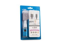 S-LINK SLX-375 LCD/ PLAZMA TEMİZLEME SETİ + MİCRO USB KABLO + MİCRO FİBER BEZ + TEMİZLEME SPREYİ