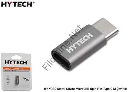 HYTECH HY-X030N METAL GÖVDE MICRO USB 5 PIN F TYPE-C M ÇEVİRİCİ