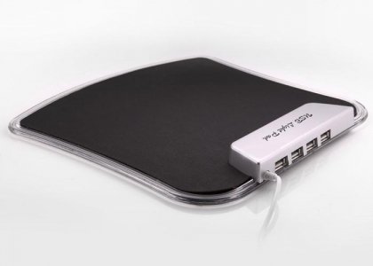 S-LINK SL-UMPM545A MOUSE PAD  4'LÜ USB HUB LED IŞIKLI ERGONOMİK MASAÜSTÜ MOUSE PAD